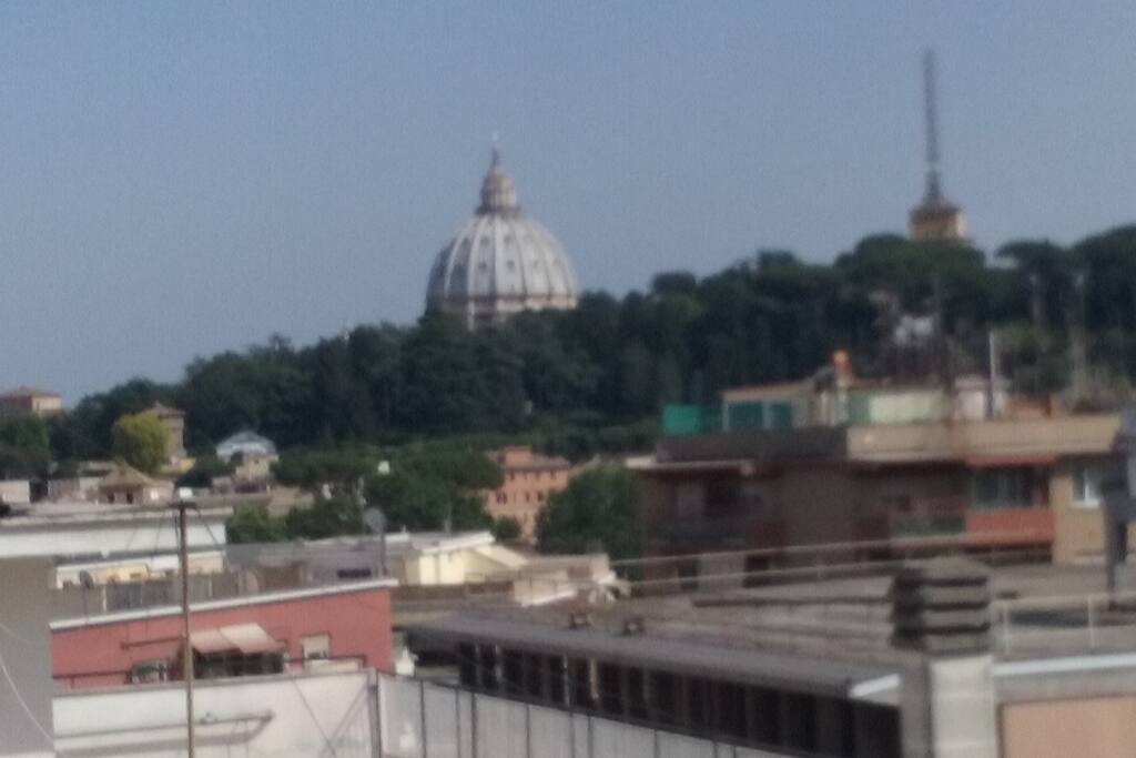 The view from the room balcony