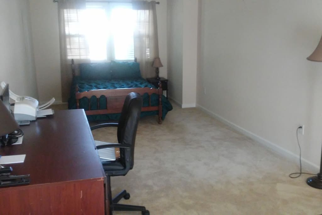 Sleeping area with desk