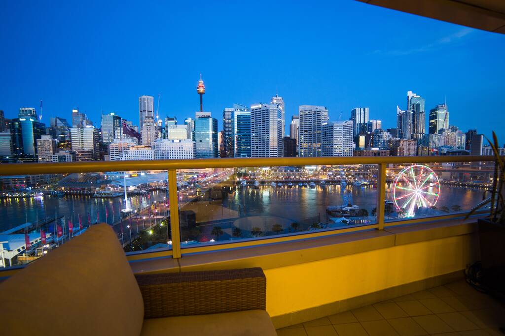 Night view from apartment