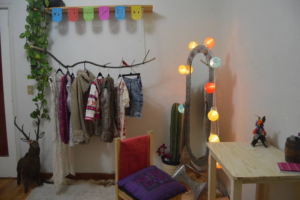 If you need to work or write a memoir of your trip, this handmade table is waiting for you!