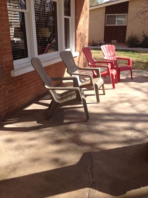 Front porch, great place to relax after a day of exploring.