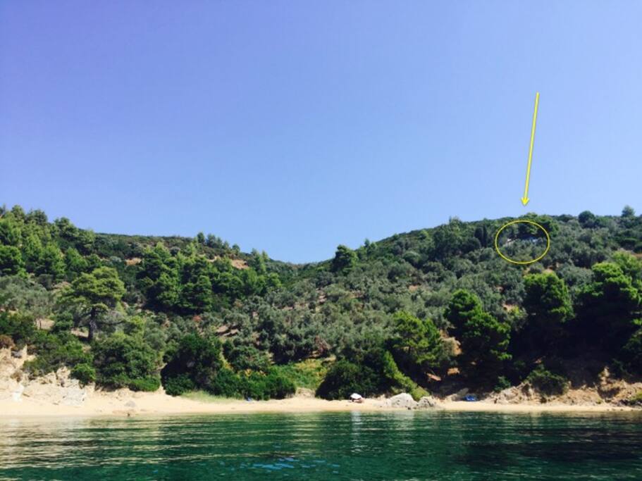 Koutsouri beach and house
