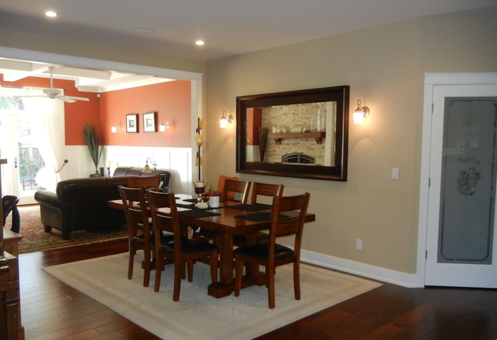 Dining room and living room
