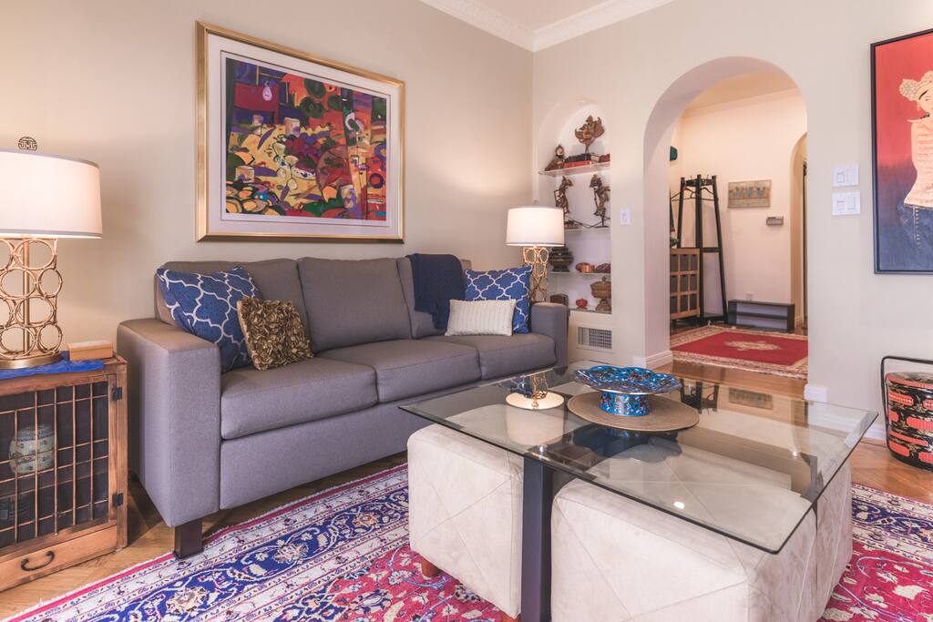 Spacious living room with queen sofabed if needed
