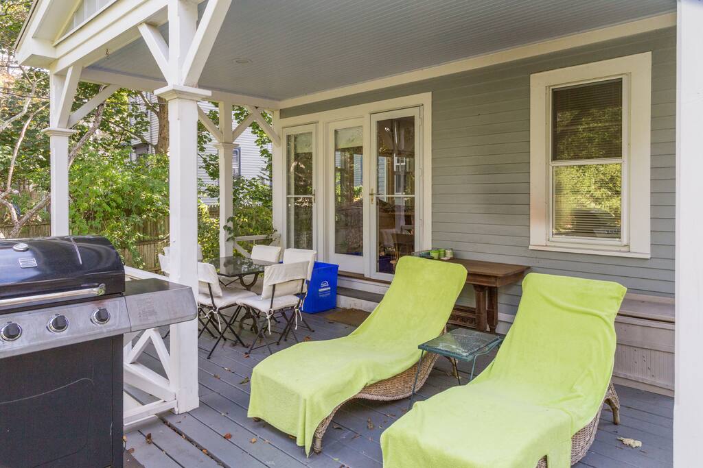 Deck with grill
