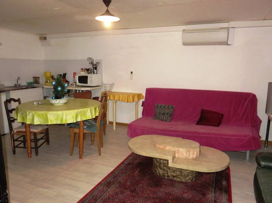 salon et cuisine