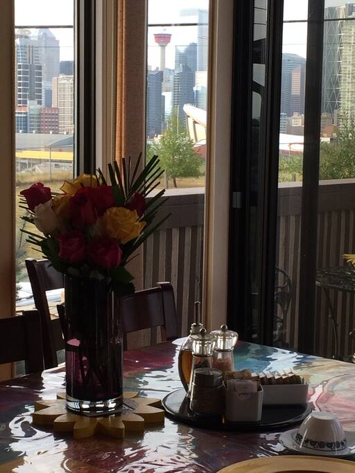 City view from dining room