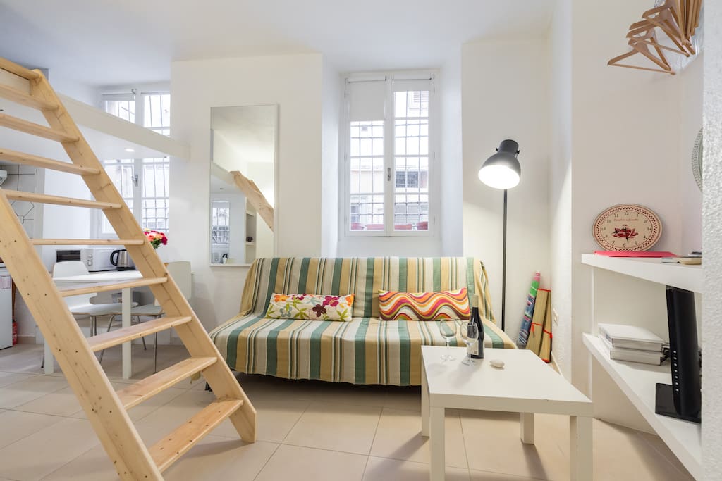 Living room and sofa-bed