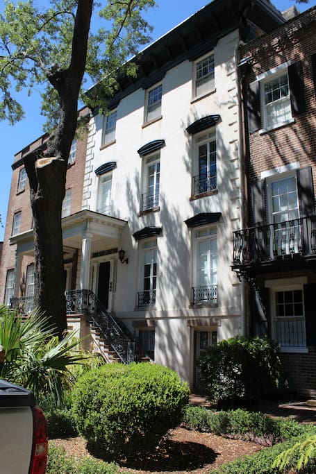 This apartment is the ground floor of a 4 story historic home on beautiful Jones Street