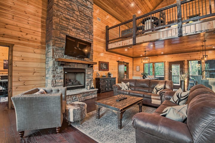 Main Living Room area with view of loft