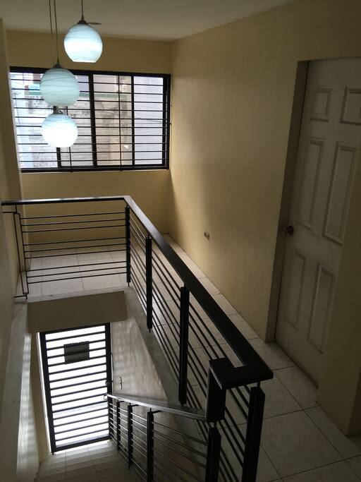 Main entrance of the building. Secured gate