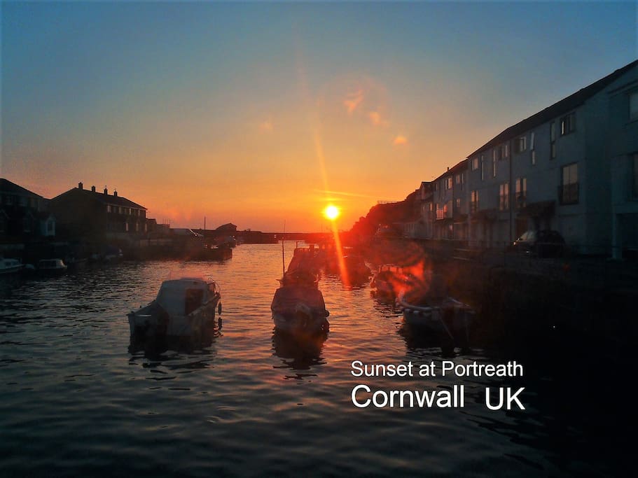 Sunset from Portreath harbour.