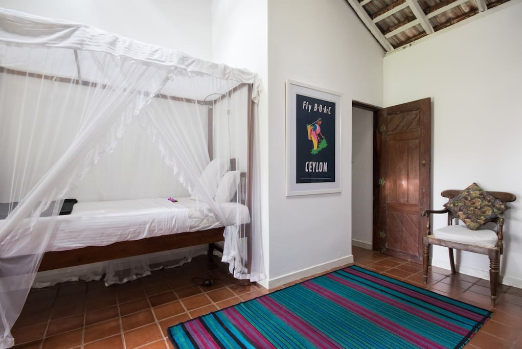 Bedroom 1 of two has a rare find. Two Single beds. Perfect for kids or travelling friends adjoining to Bedroom 2 which is a separate Queen room. Private bathroom attached to the cottage means you have everything you need.