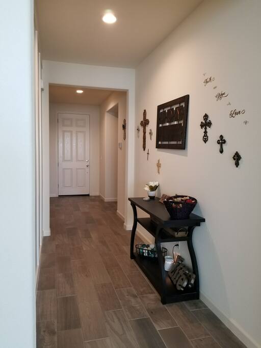 Front door adds private entrance for guests as the room is located in the front of the house isolated from the main living area.
