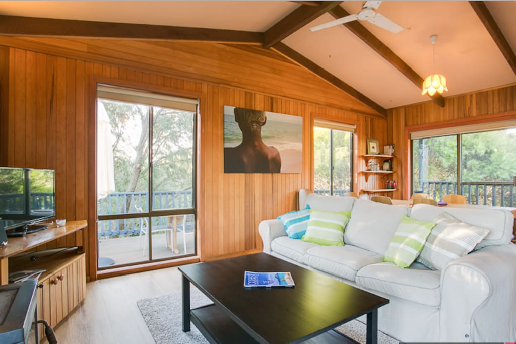 Light filled, north facing living and dining area.