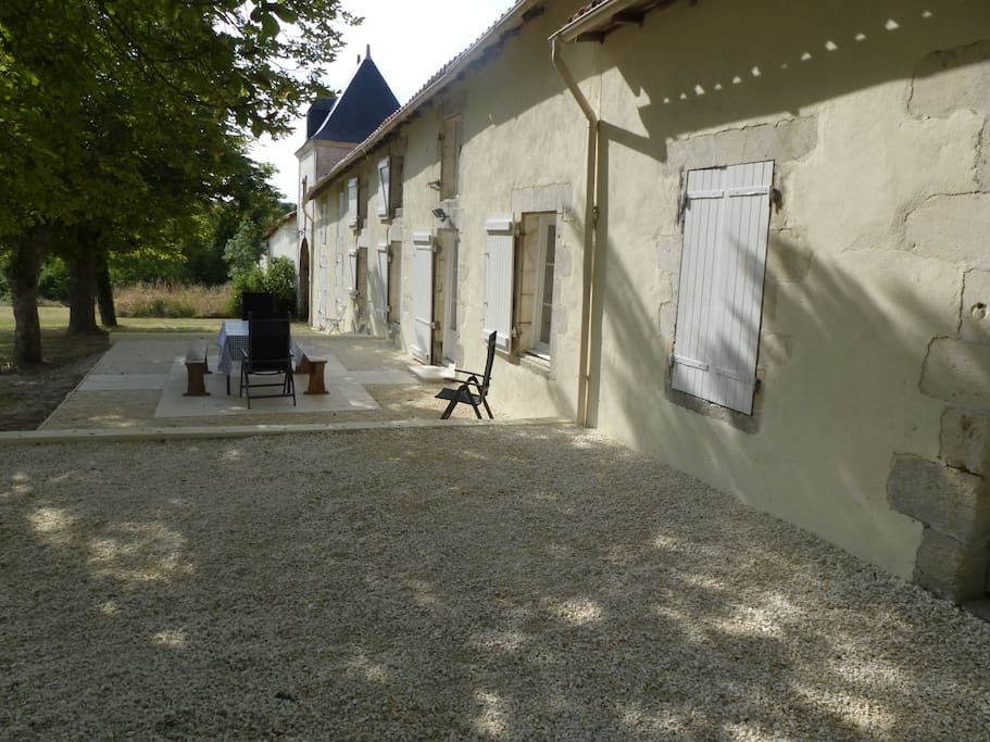 The south facing terrace