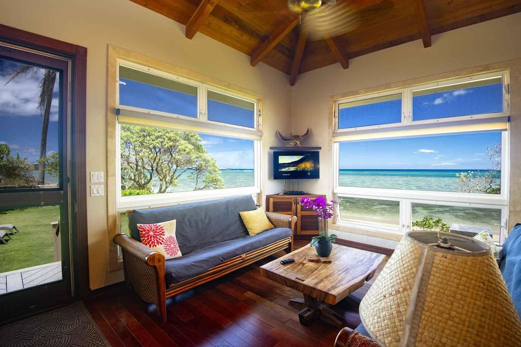 Directly on the beachfront home.