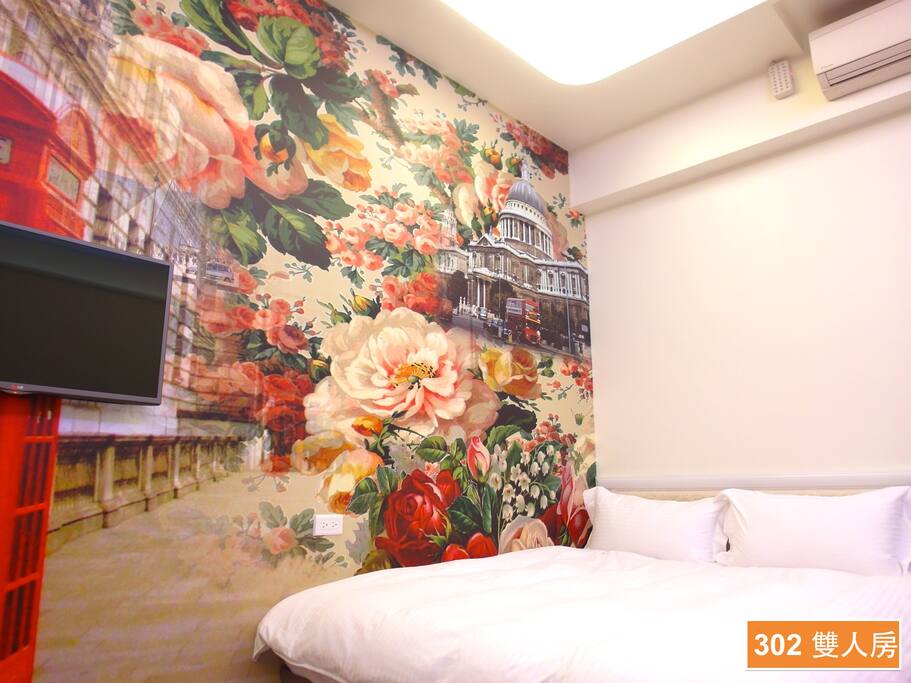 雙人房 one double bed room(302)