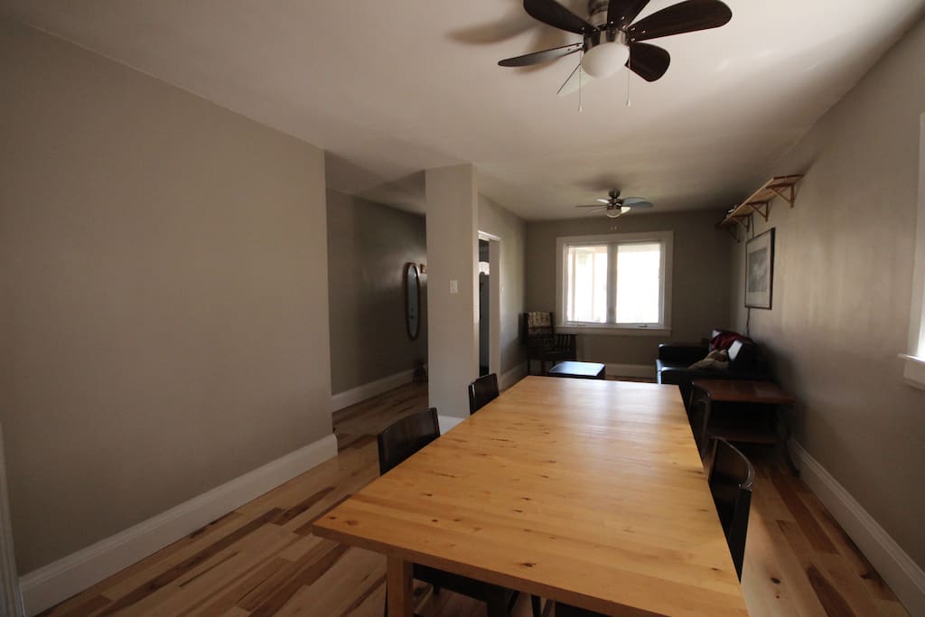 Dining area, open concept. New floor. Shared.