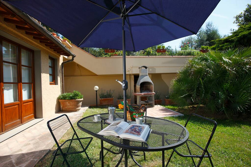 Private garden with BBQ
