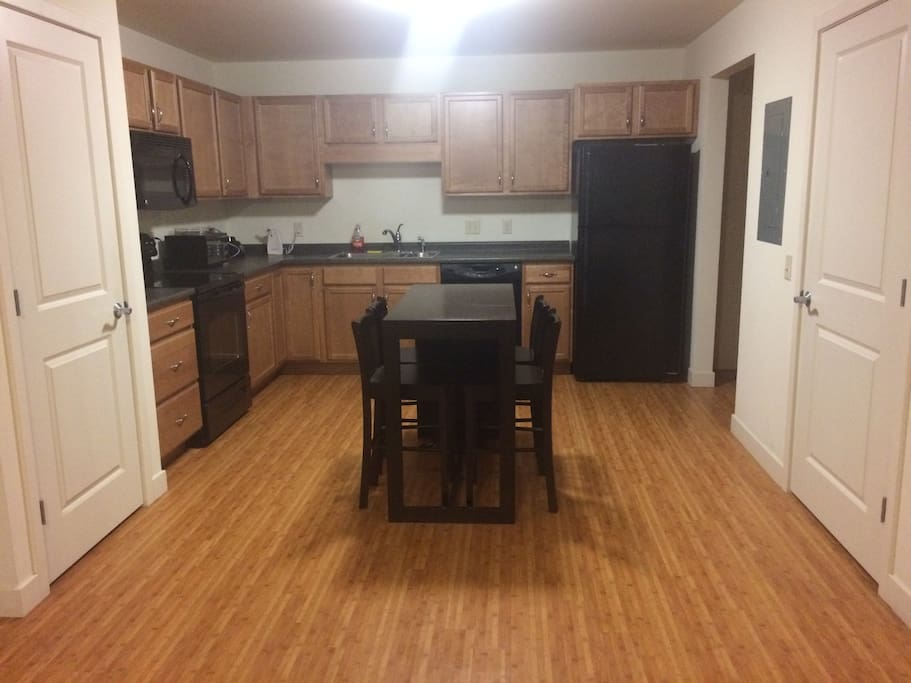 Kitchen with Bar Top Table
