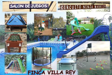 villa Rey estate, swimming pool, zip line.billar, basketball