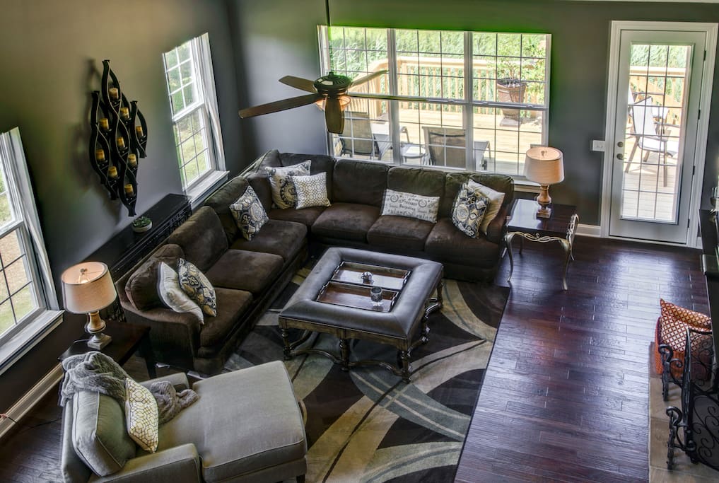 Over balcony view of Great Room