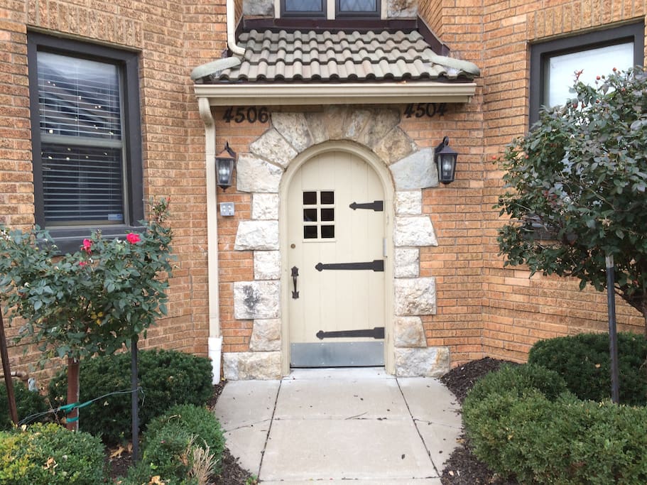 Front door of building