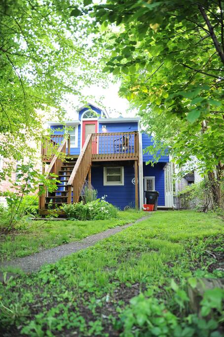 Back entrance to apartment