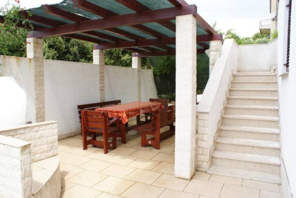 Garden, BBQ area