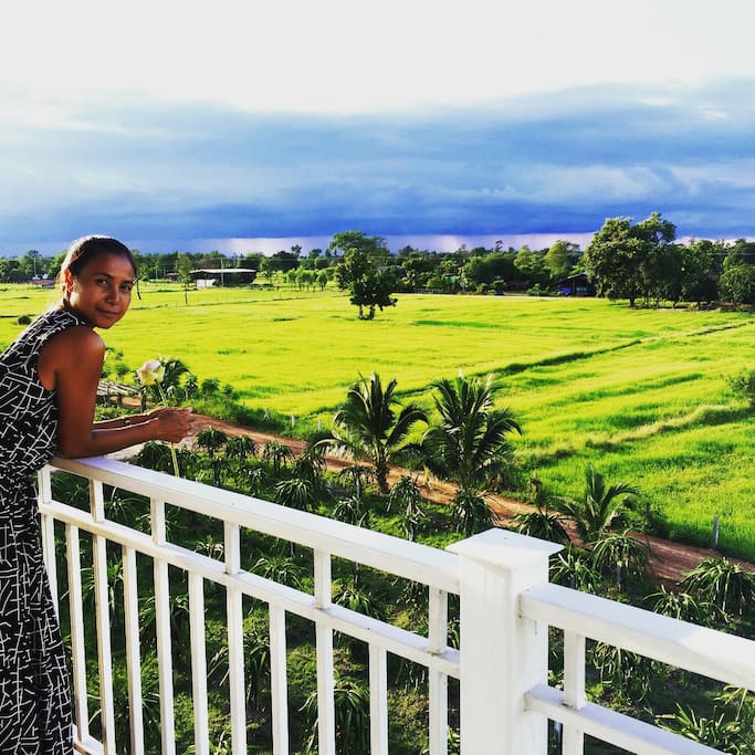 Top floor, overlooking the rice paddies