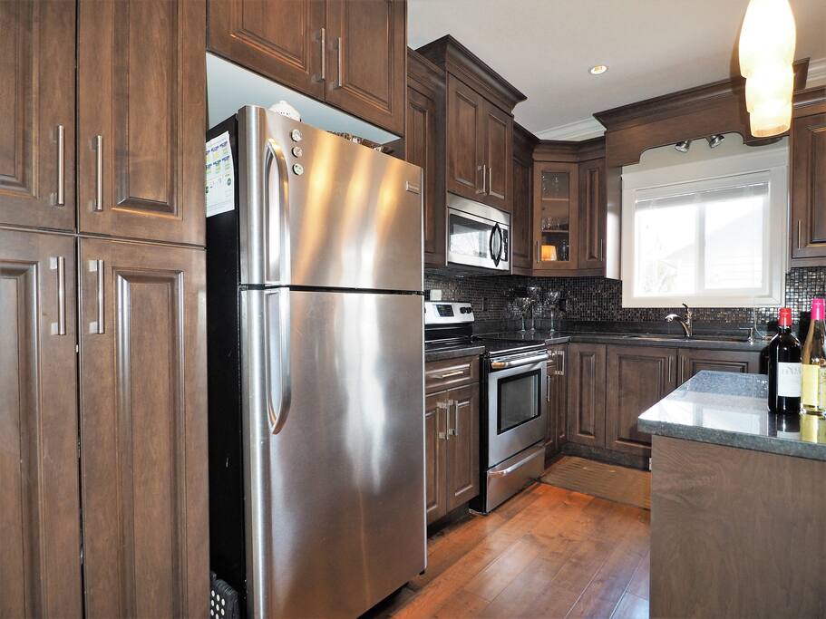 Spacious open concept allows cooking and spending time with the family