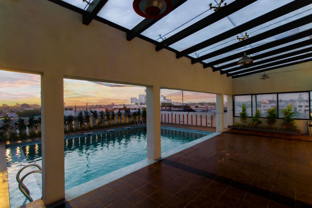 Pool in the evening