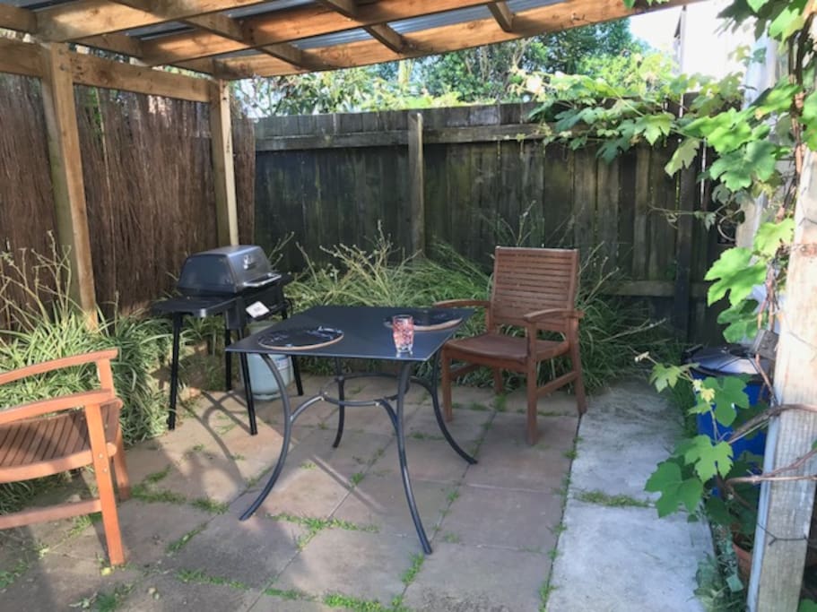 Outdoor area with BBQ