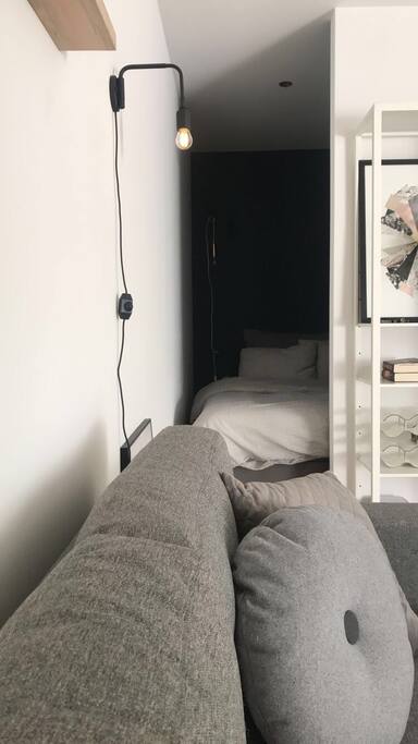 Sovealkove med dobbeltseng