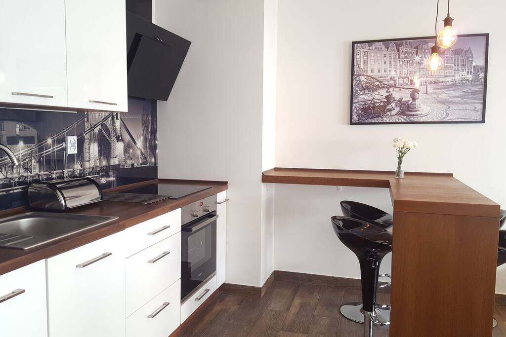 Living room with kitchen