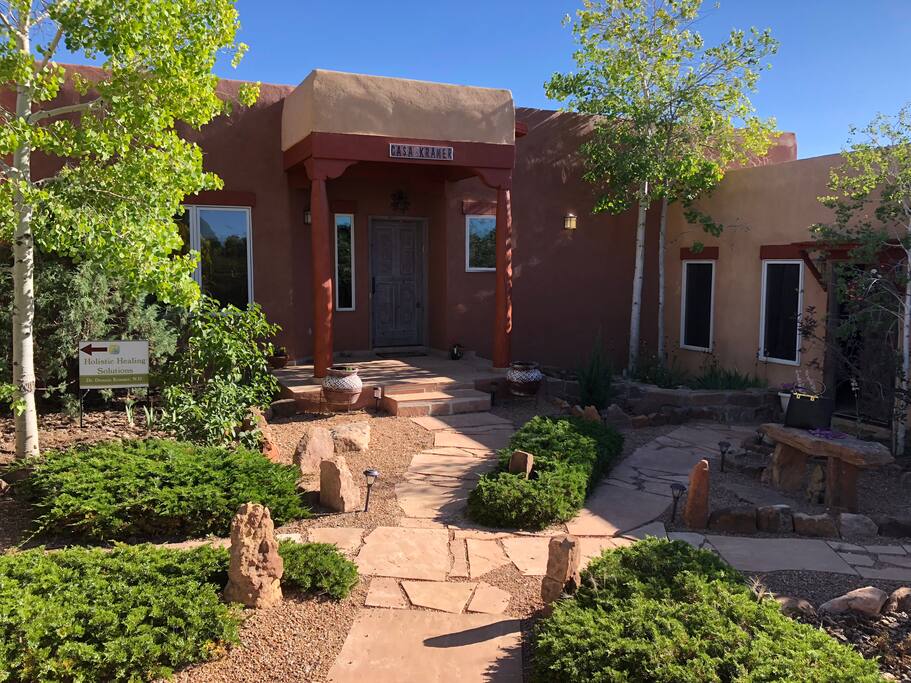 View of the main house with Casita on the right.