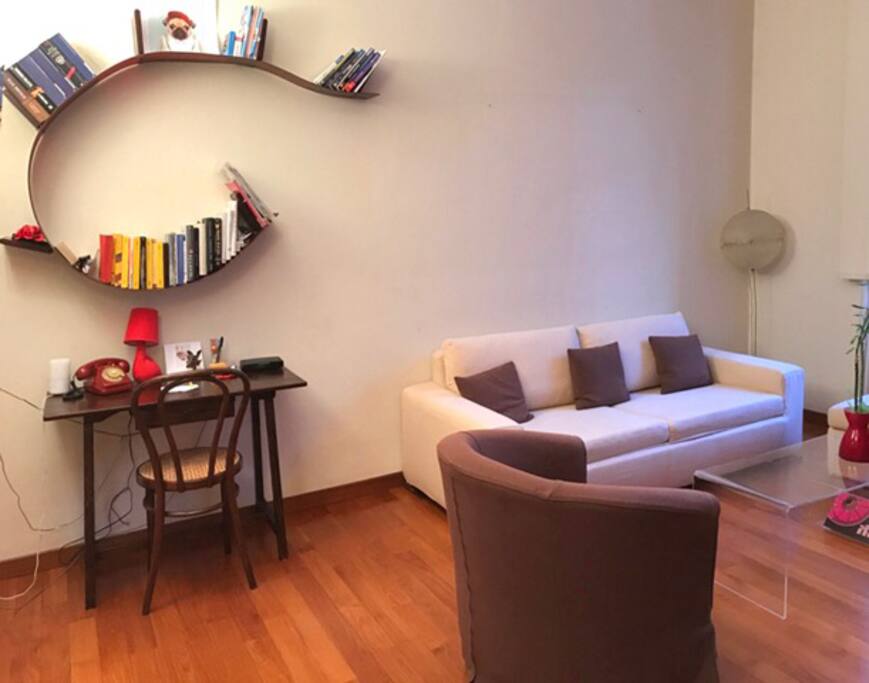 Sala con divano letto