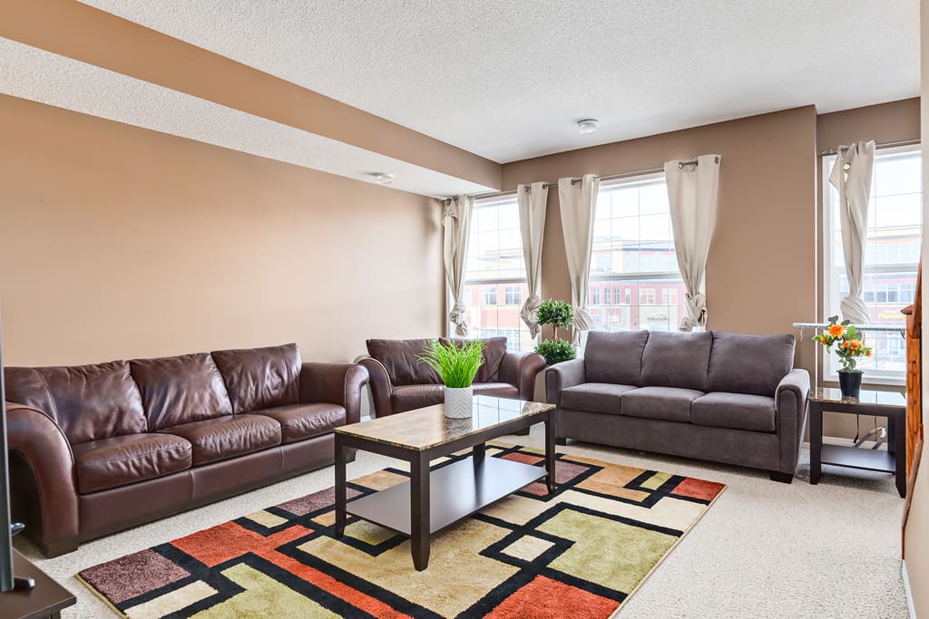 Very spacious lounge with great view.