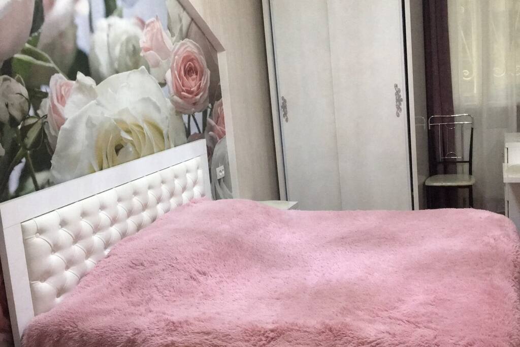 bedroom with one king size bed