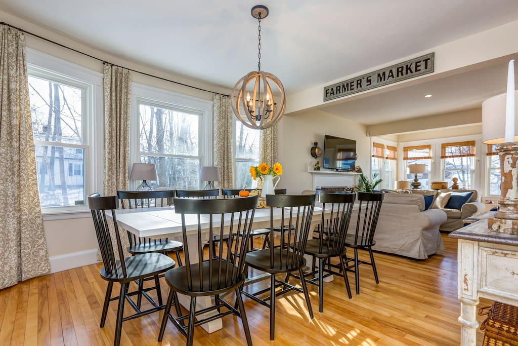 Bright and Sunny dining room faces east for amazing morning light.