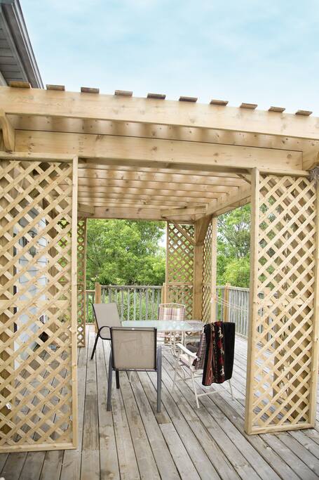 Dining area on back deck