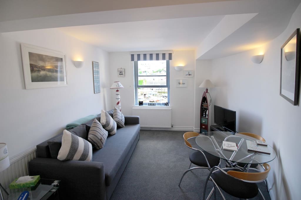 The nautical themed living room