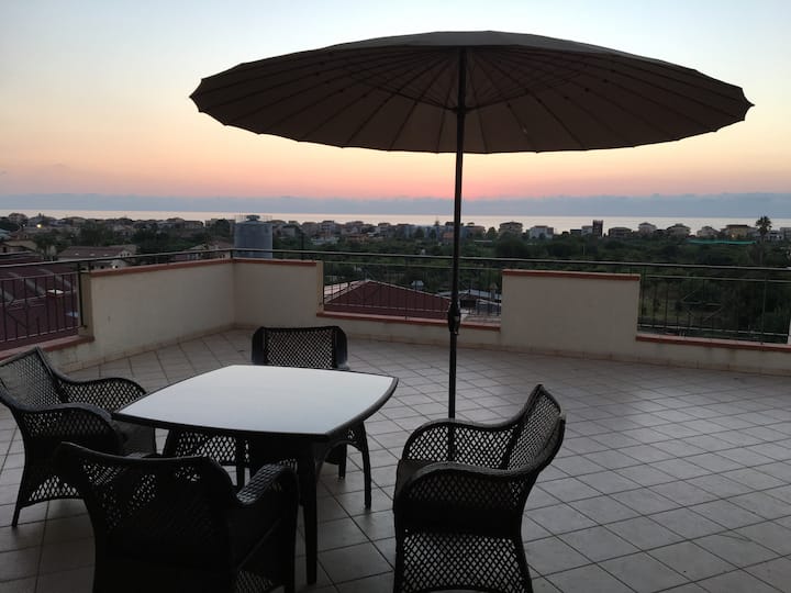 Capo d 'Orlando Attic Panoramic Sea View Condominiums for Rent in