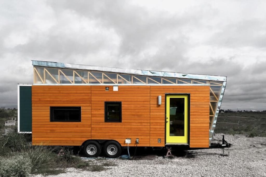 Exterior - stained hemlock and polycarbonate