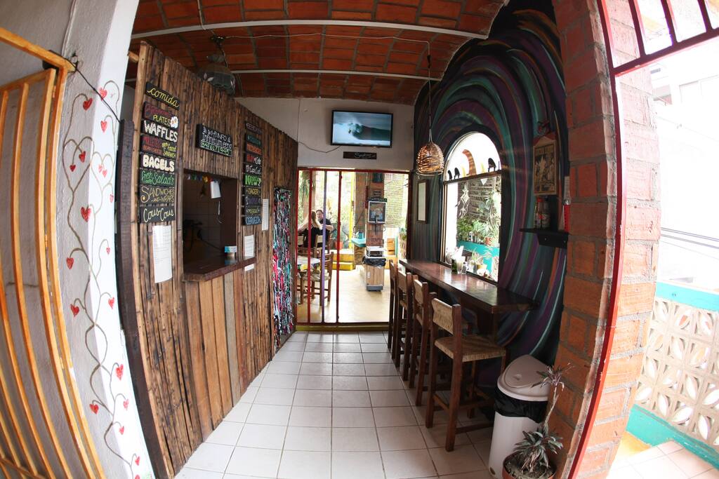 Restaurant and Internet cafe area