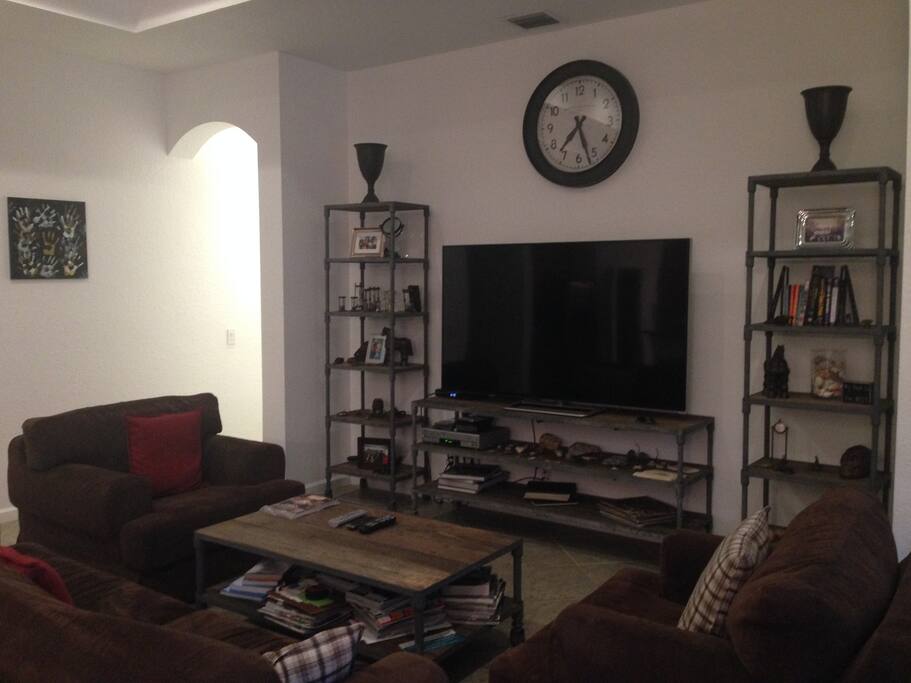 Family Room w/ 70" Flat Screen TV