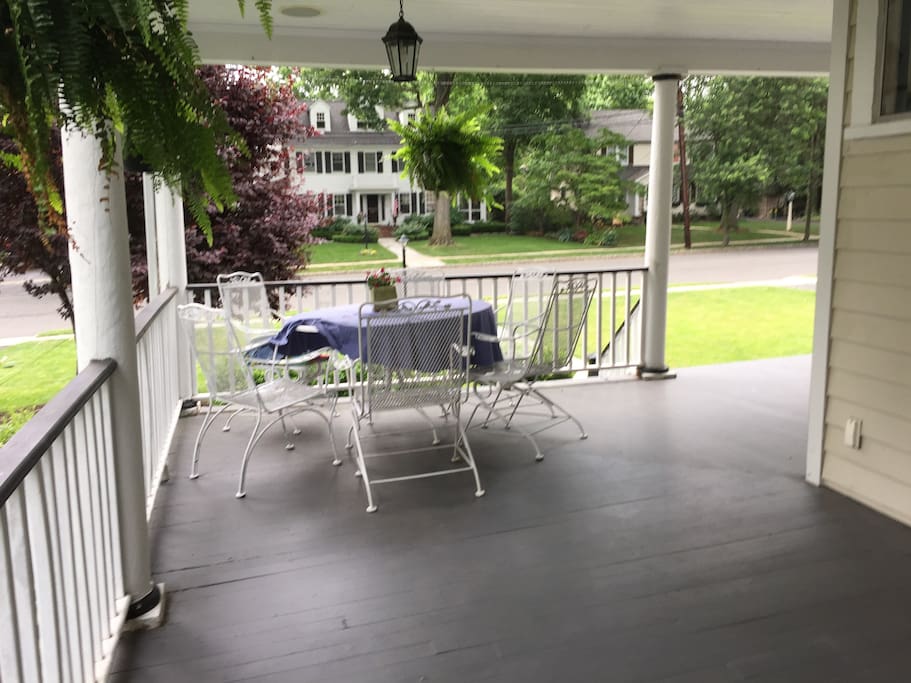 Enjoy dinner on the front porch