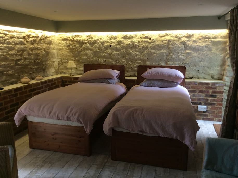 Beds can be made up as twin or superking size.