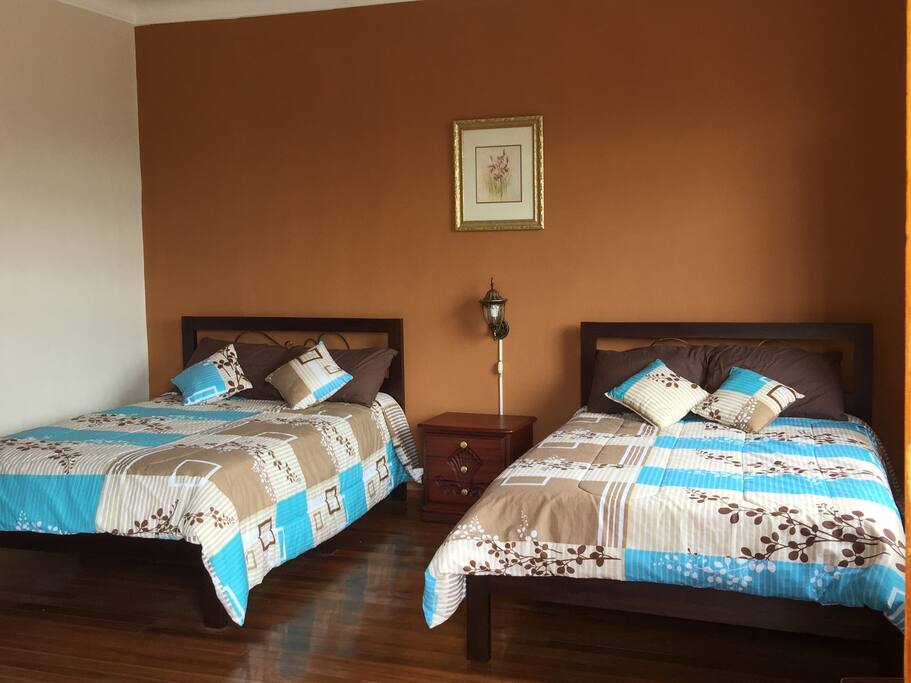 2 Queen beds